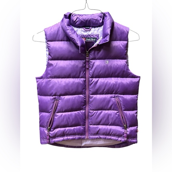 90s Duck Head Purple Down Puffer Vest Small S | Retro Quilted Gorpcore Vintage - Picture 8 of 9
